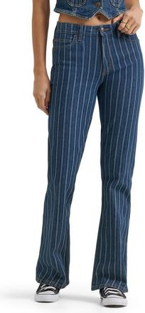 Lee Stripe Mid Rise Bootcut Jeans in Sonic Speed at Nordstrom, Size 24