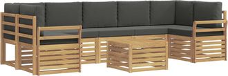 vidaXL Conjunto De Sof&aacute;s De Exterior 8 Uds. Blanco Y Antracita Vidaxl