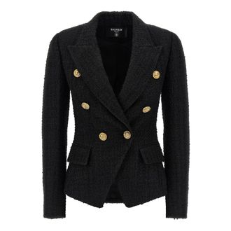 Balmain Double-breasted Tweed Blazer