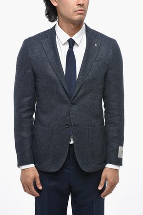Corneliani CC COLLECTION Blazer in Misto Lana con Tasche a Toppa Corneliani