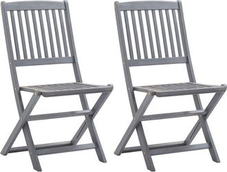 vidaXL Vidaxl - Sillas de jardín plegables 2 unidades madera maciza de acacia