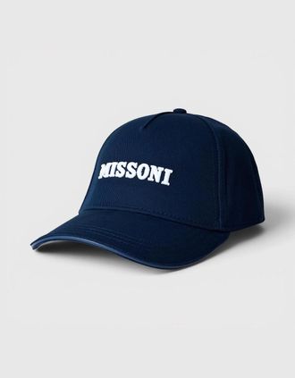 Missoni Womens Embroidered Logo Cap Navy