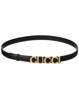 Gucci Buckle Thin Leather Belt