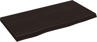 vidaXL Vidaxl - Estante pared madera roble tratada marrón oscuro 80x40x(2-4) cm