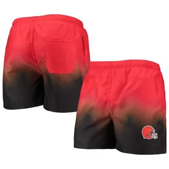 Foco Mens FOCO Orange/Brown Cleveland Browns Dip-Dye Swim Shorts at Nordstrom, Size Small