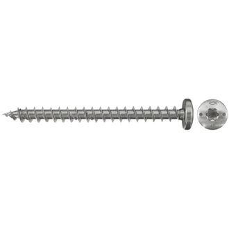 Fischer 200x Power-fast 3,5 X 20 Cabeza Semiesf&eacute;rica Acero Inoxidable A2 Rosca Completa Estrella Interior Tx - 657361