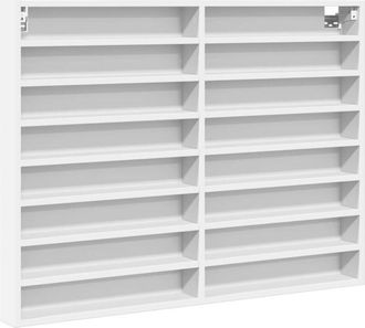 vidaXL Vitrina De Madera Ingenier&iacute;a Blanca 100x8,5x75 Cm Vidaxl