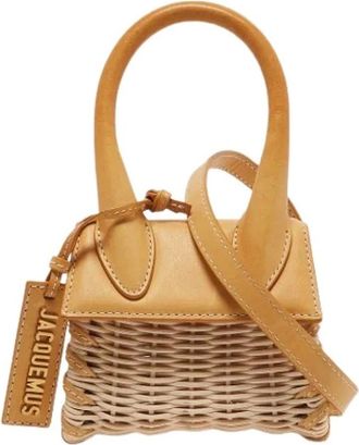 Jacquemus Pre-owned Mini Bags, female, Beige, Size: ONE SIZE Pre-owned Le Chiquito Bag