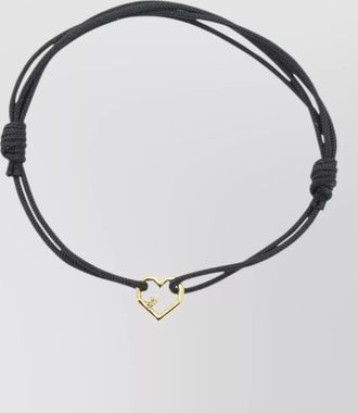 Aliita mini heart cord bracelet knot detail