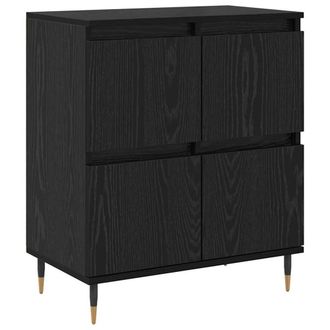 Berkfield Home Sideboard with Storage with Door Black 60 x 35 x 70 cm Engineered wood