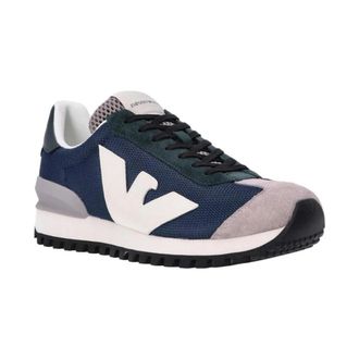 Emporio Armani Blauw Grijs Model Horloge - Heren - Sneakers - Blauw - 41 EU - Schoenen