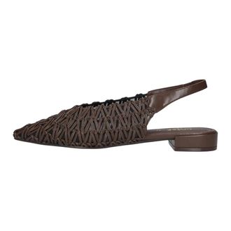 Notre-V D250533218 Pointed Slingback - Dames - Schoenen - Bruin - Maat: 41 EU Linnen