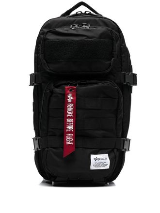 Alpha Industries multi-pocket backpack - men - Polyester/Nylon - OS - Black