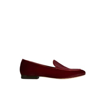 Kiton Schoenen, Dames, Rood, 38 EU, Leer, Loafers in Kalfsleer met haar