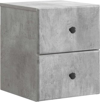 vidaXL Mesita De Noche De Pared Gris Hormig&oacute;n 34,5 X 33 X 40 Cm Vidaxl