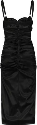 Dolce & Gabbana Black Ruched Corset Dress Size M