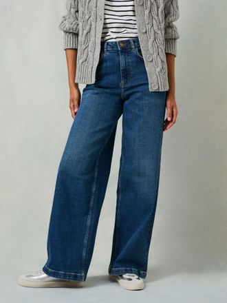 Fat Face FatFace Welling Blue Denim Wide Leg Jeans