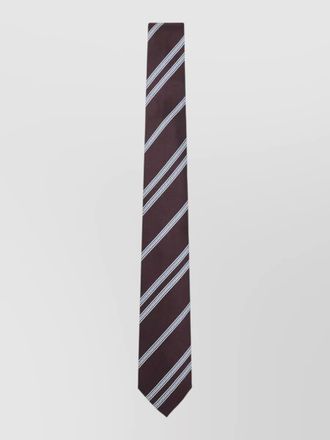 Brioni striped silk necktie handmade italy 7cm