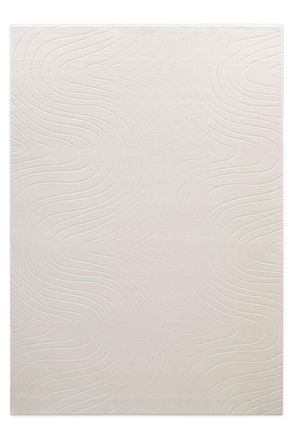 Wecon Home Alfombra con relieve blanco crema 160x220