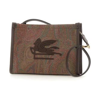 Etro Etro, Cross Body Bags, female, Brown, Size: ONE SIZE Arnica Pouch with Pegaso Detail