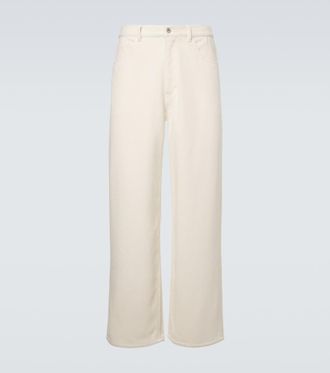 Auralee Silk denim wide-leg pants
