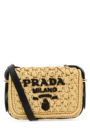 Prada Beige woven Crossbody Bag