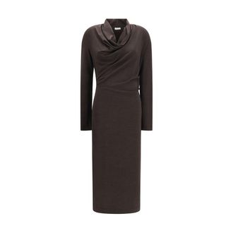 Brunello Cucinelli Brown Wool Oves Aries Casual Womens Dress