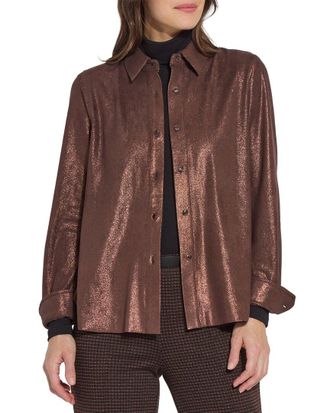 Lyss&eacute; Connie Patent Foil Shacket