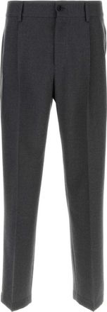 Dolce & Gabbana Stijlvolle broeken voor mannen en vrouwen - Heren - Chinos - Grijs - XL - Wol - Broeken