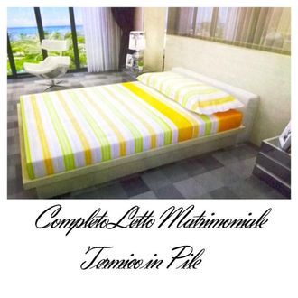 Trade Shop Trade Shop - Juego De Cama De Forro Polar S&aacute;bana Superior E Inferior 2 Fundas De Almohada Naranja Verde