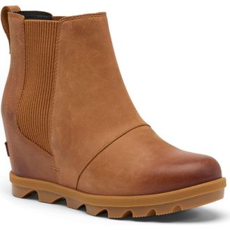 Sorel Joan Rhapsody Waterproof Chelsea Boot in Velvet Tan/Gum 2 at Nordstrom Rack, Size 10.5