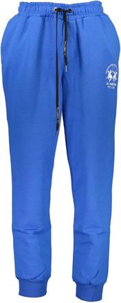 La Martina Blauwe Sportieve Elastische Taillebroek Heren - Heren - Sweatpants - Blauw - 2XL - Broeken