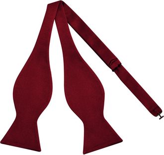 Alizeal Solid Self-tied Bow Tie, Un-tied Bowties for Men, Maroon