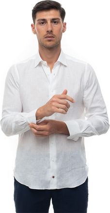Carrel Camicia lino manica lunga Bianco Carrel Uomo