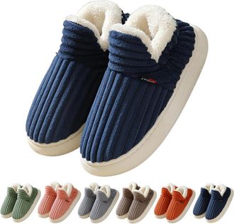 Generic Womens Plush Cloud Slippers,Winter Slipper For Women Men,Cozy Fleece-Lined House Shoes Non-Slip Warm Slippers Memory Foam Outdoor Indoor Slip on Bedro