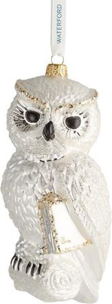 Waterford Holiday Heirlooms Owl Glass Ornament in Multi at Nordstrom