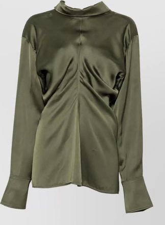Toteme gathered satin blouse