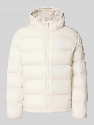Calvin Klein Jeans Regular Fit Steppjacke mit Logo-Print Modell Monogram in Offwhite, Größe XXL