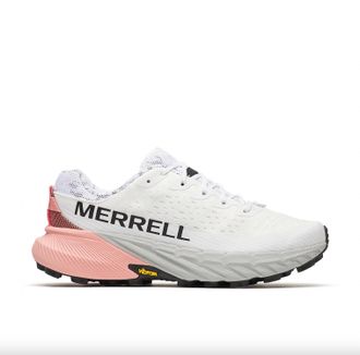 Merrell WomenS Agility Peak 5 Trail Running Shoes In White/soft Coral