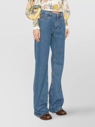Etro denim wide-leg trousers