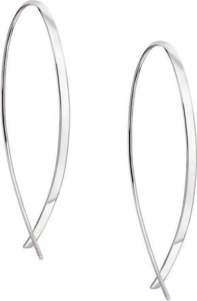 Lana Jewelry 14K Gold Small Upside Down Hoop Earrings in White Gold at Nordstrom