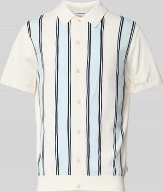 Lindbergh Lindbergh Freizeithemd mit Polokragen in Offwhite, Gr&ouml;&szlig;e XXXL