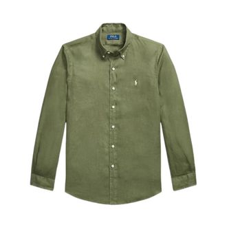 Polo Ralph Lauren Long Sleeve Sport Shirt - Heren - Casual Overhemden - Groen - XL - Overhemden