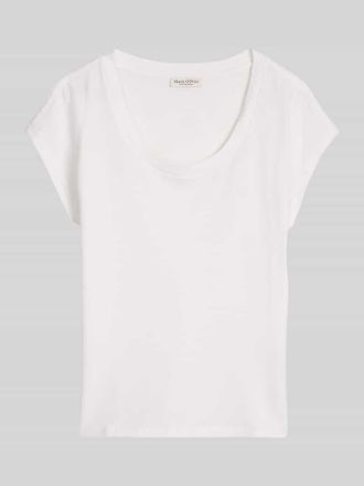 Marc O'Polo Regular Fit T-Shirt aus reiner Baumwolle in Weiss, Gr&ouml;&szlig;e L