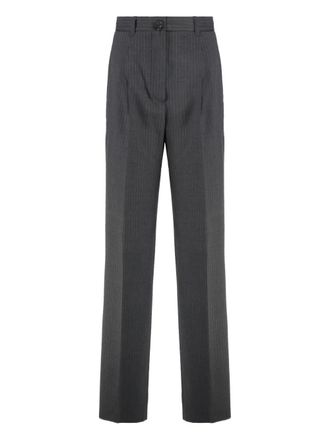 Max Mara Salsa wool trousers - women - Virgin Wool - 38 - Grey