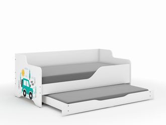 OEM Lettino Per Bambini Lilu 160x80 Cm Con Funzione Letto A Forma Di Auto