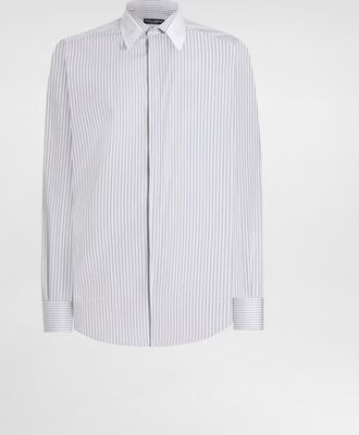 Dolce & Gabbana Striped Poplin Martini Shirt - Man Shirts Multicolor 40