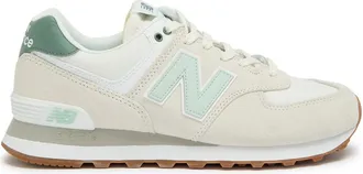 New Balance New Balance 574 Panelled Brushed Suede Sneakers - Light Grey - 3.5 (IT36.5 / UK3.5)
