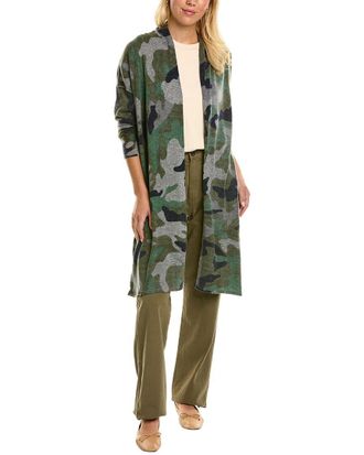 Autumn Cashmere Inked Camo Open Cashmere Duster