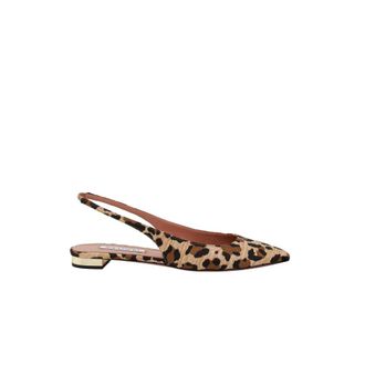 Aquazzura Ballerinas, female, Brown, Size: 9 US Purist Leopard Spotted Ballerinas